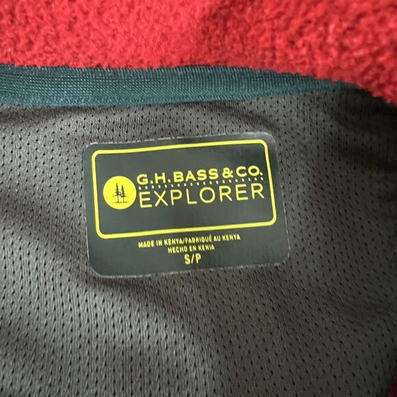 G.H. Bass & Co Explorer Burgundy Fleece 1/4 Zip Pullover Large - Picture 5 of 8